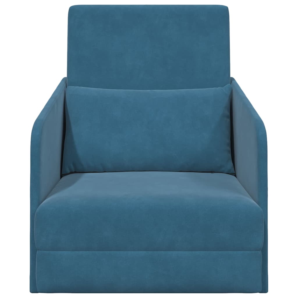 Sofá-Cama Azul 65 x 80 x 83 cm Veludo