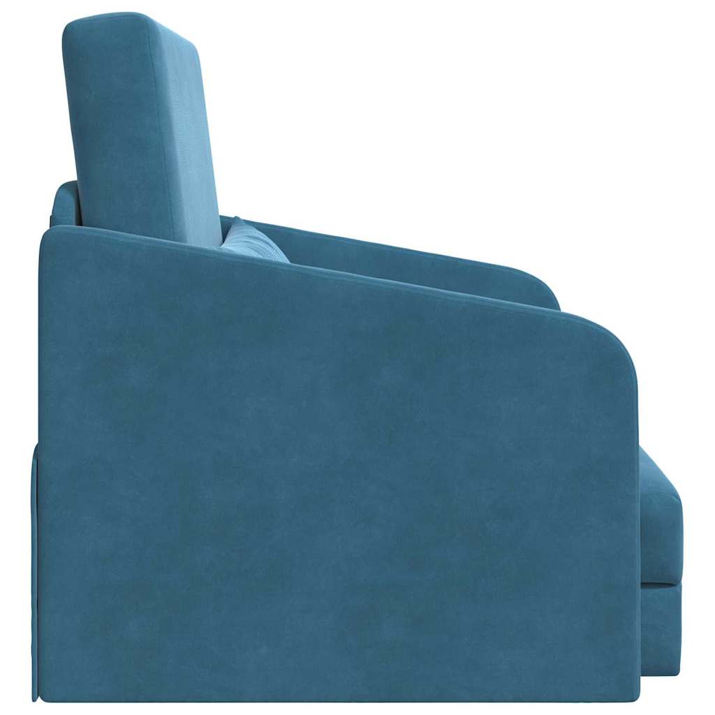 Sofá-Cama Azul 65 x 80 x 83 cm Veludo
