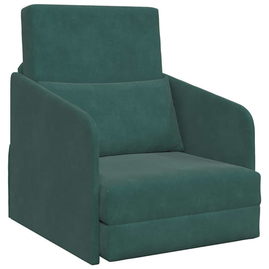 Sofá-Cama Verde Escuro 65 x 80 x 83 cm Veludo