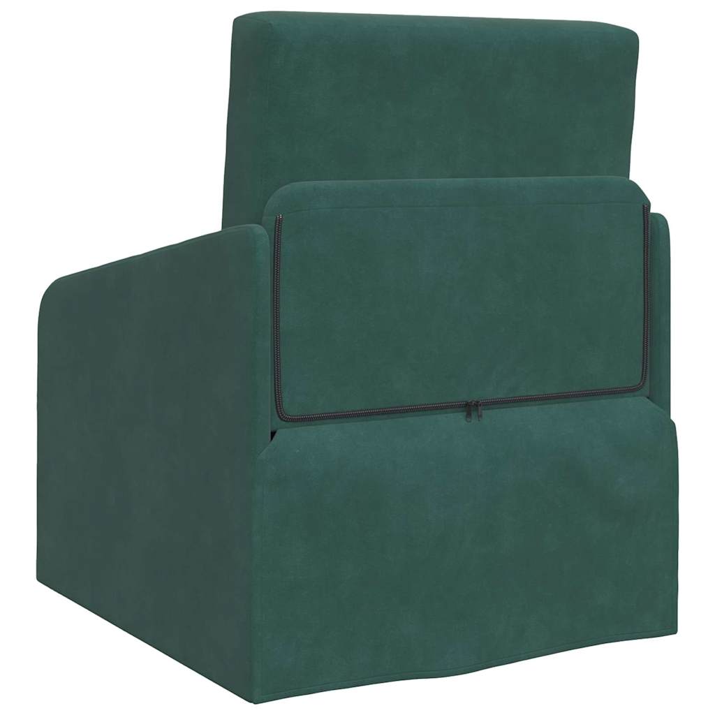 Sofá-Cama Verde Escuro 65 x 80 x 83 cm Veludo