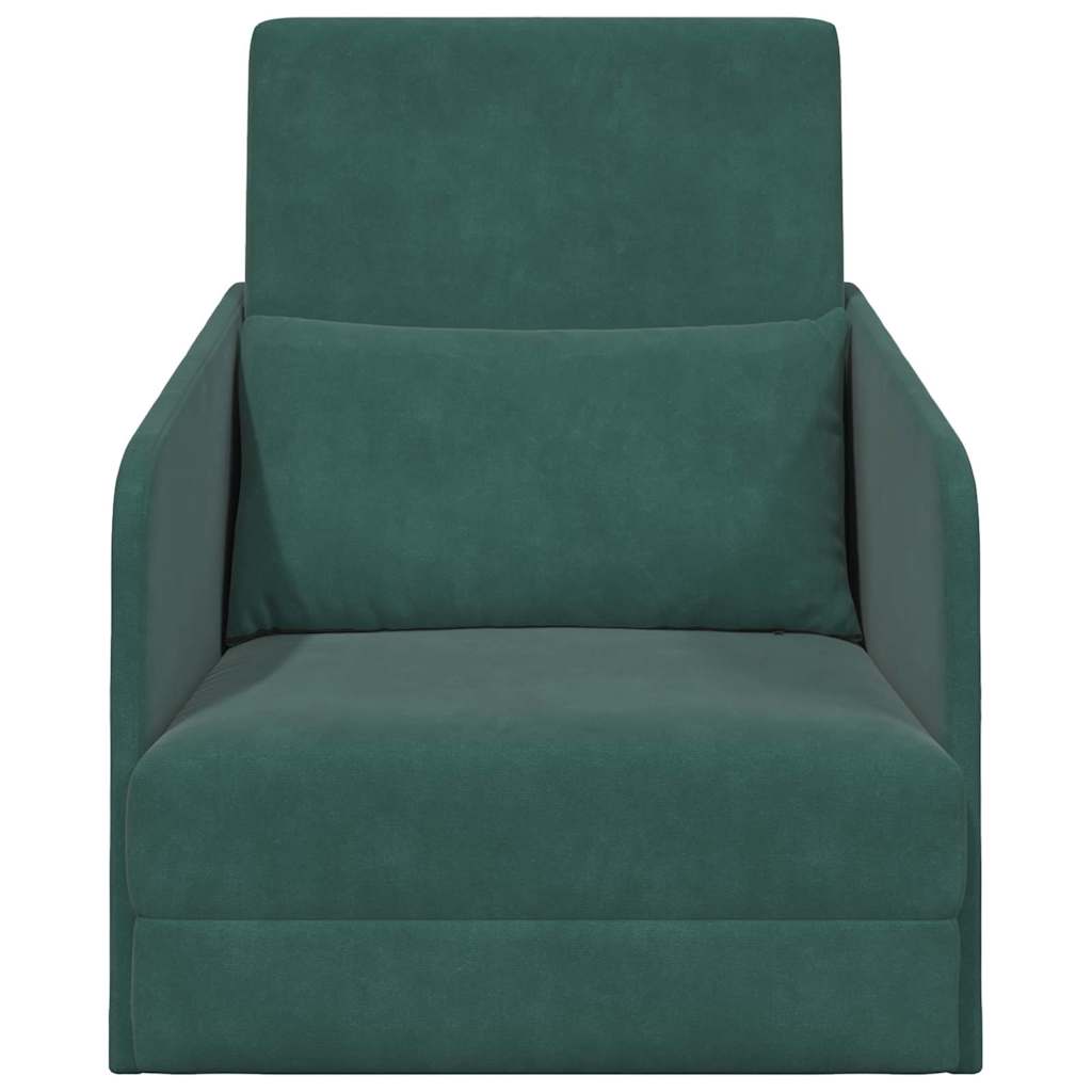 Sofá-Cama Verde Escuro 65 x 80 x 83 cm Veludo