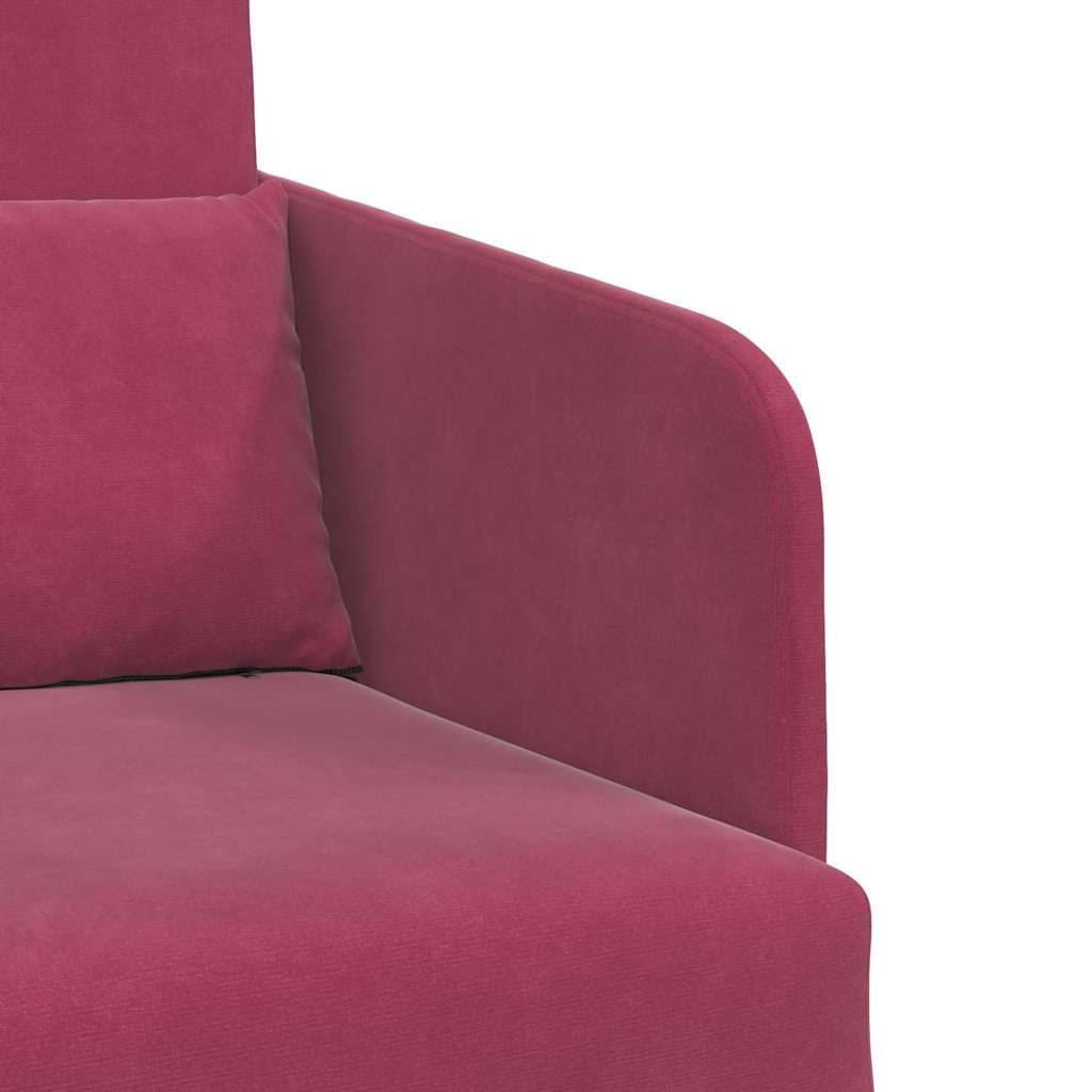 Sofá-Cama Vinho Vermelho 65 x 80 x 83 cm Veludo