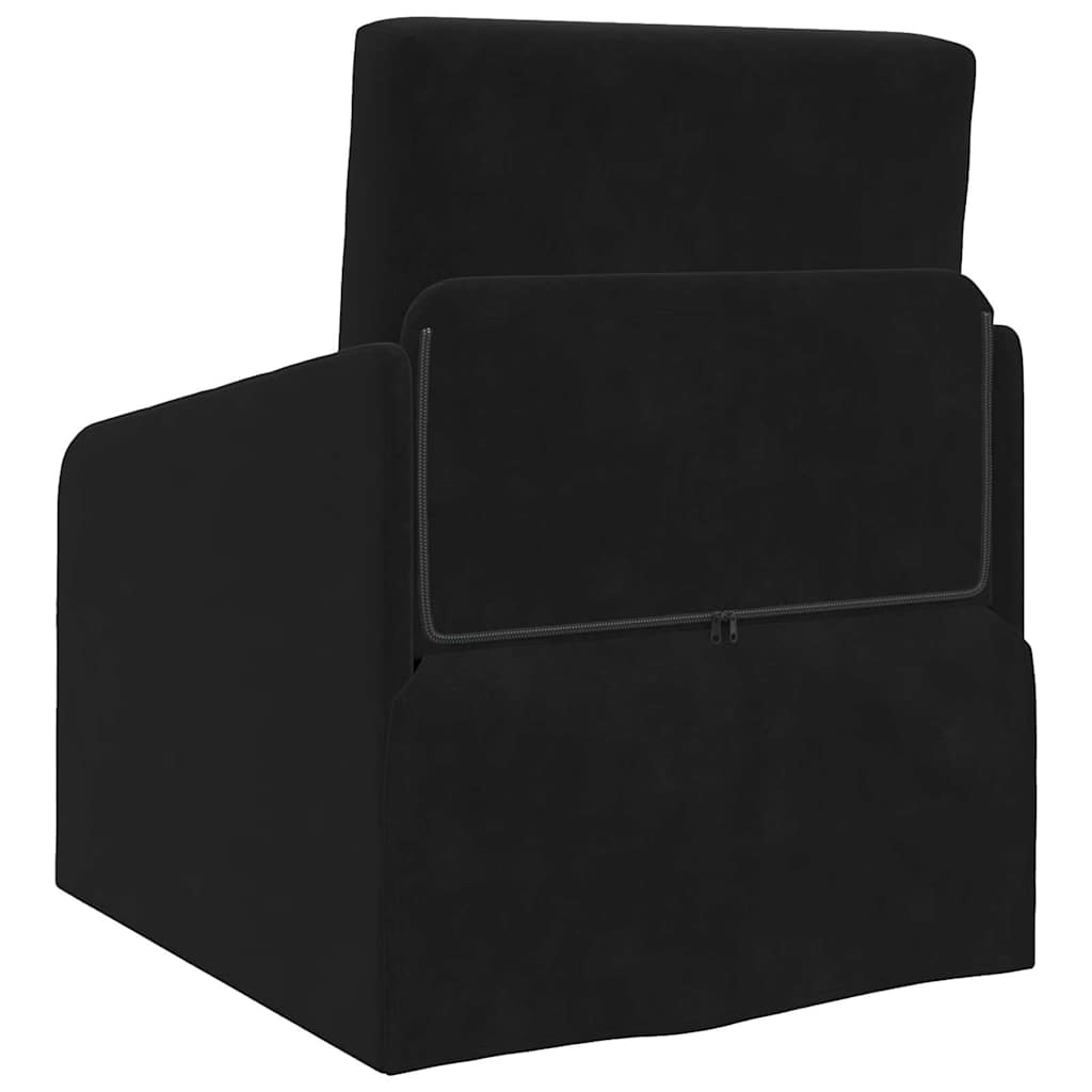 Sofá-Cama Preto 65 x 80 x 83 cm Veludo