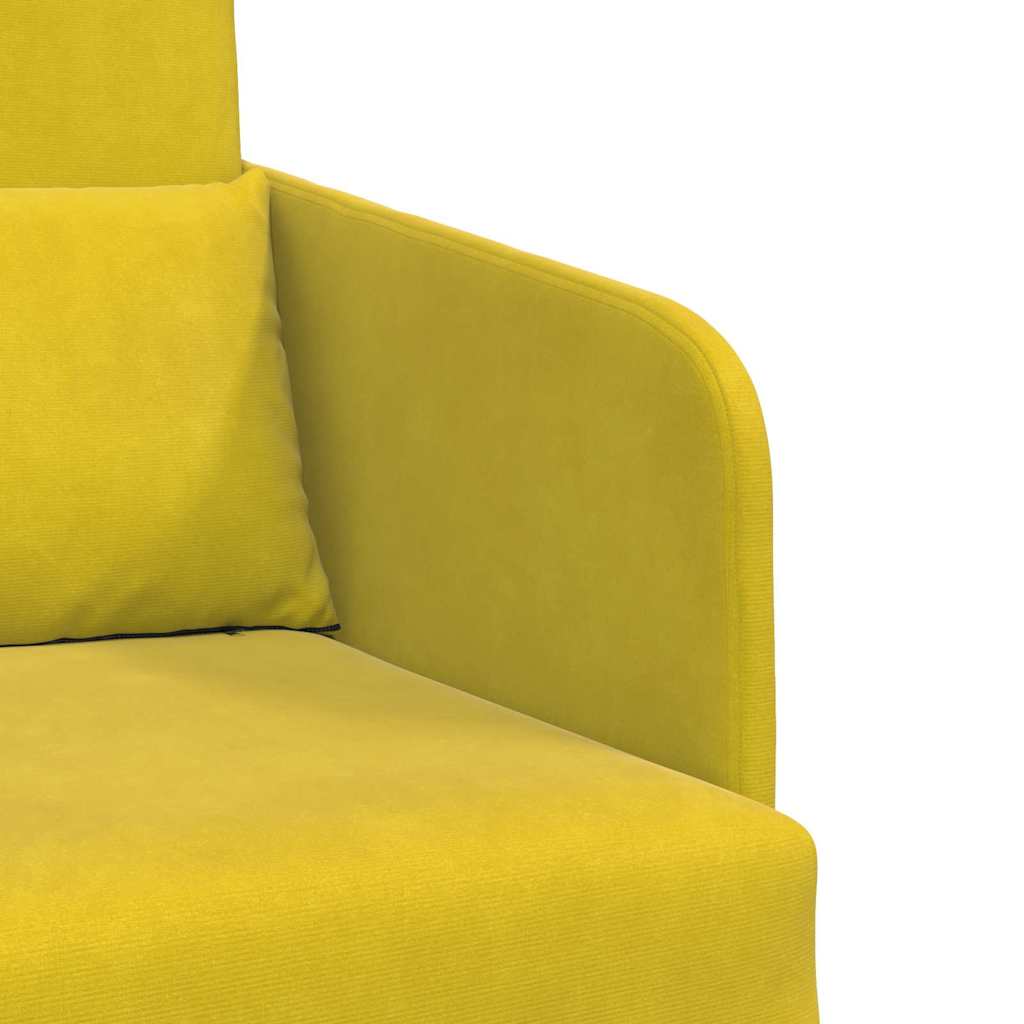 Sofá-Cama Amarelo 65 x 80 x 83 cm Veludo