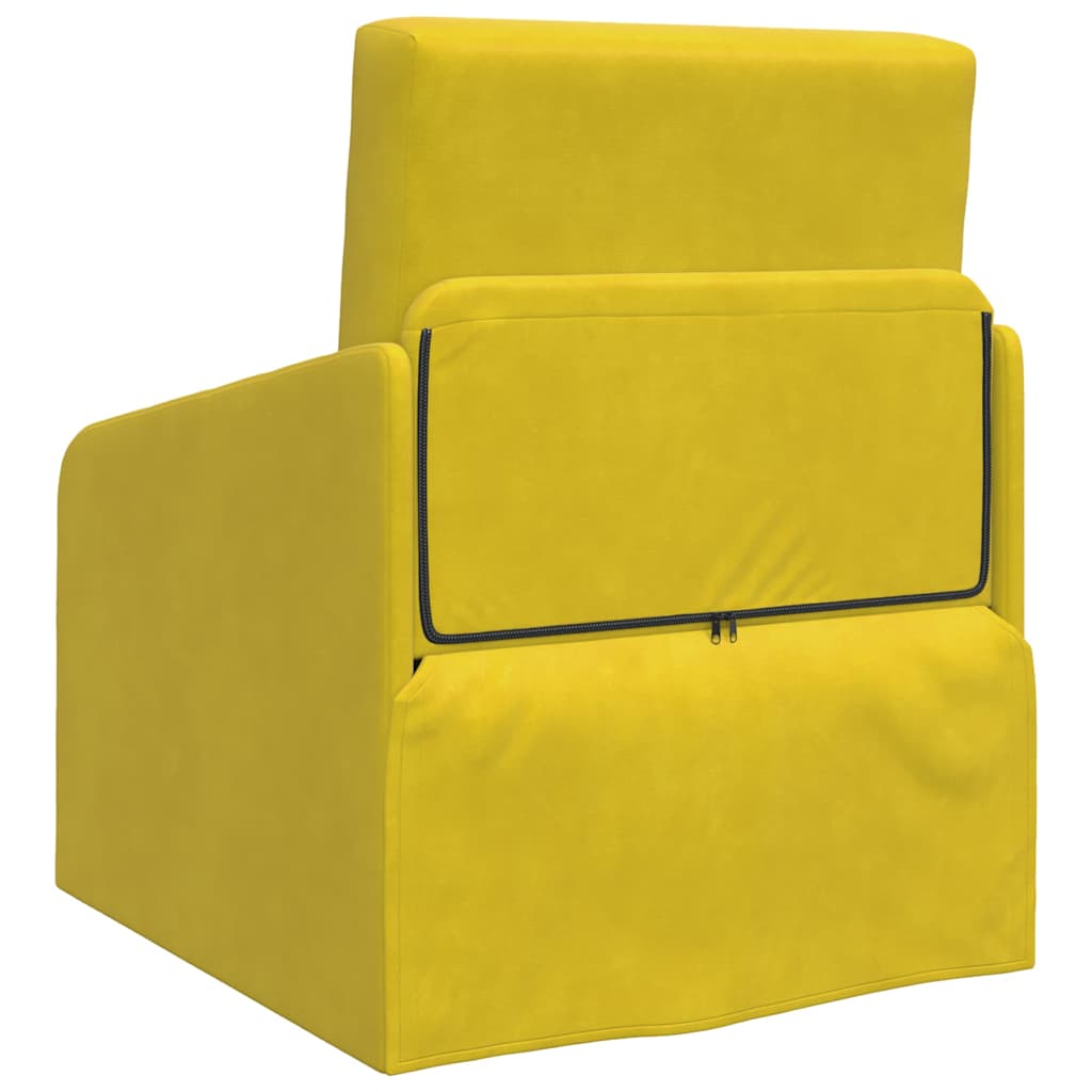 Sofá-Cama Amarelo 65 x 80 x 83 cm Veludo