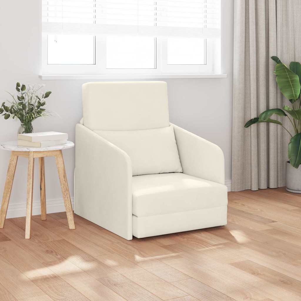 Sofá-Cama Creme 65 x 80 x 83 cm Veludo