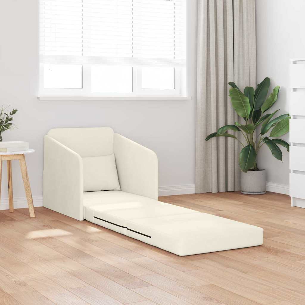 Sofá-Cama Creme 65 x 80 x 83 cm Veludo