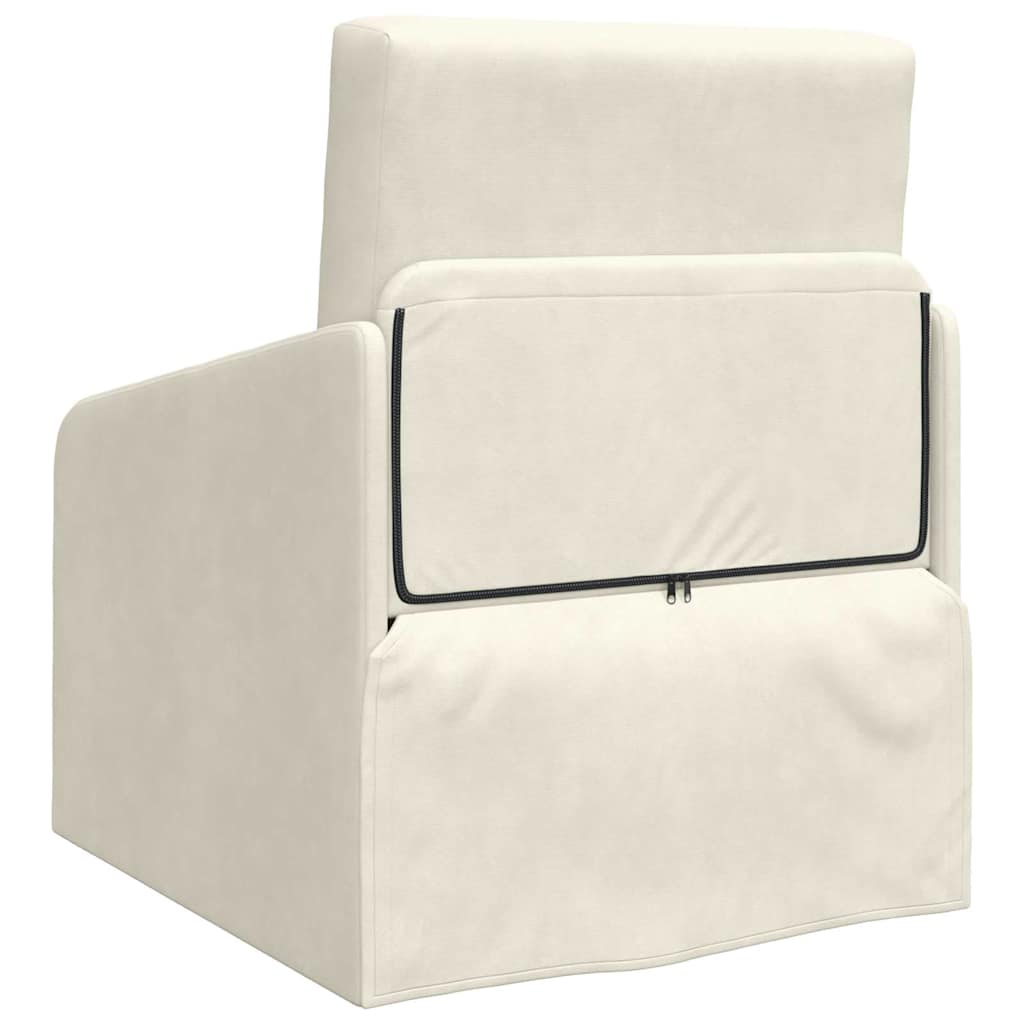 Sofá-Cama Creme 65 x 80 x 83 cm Veludo