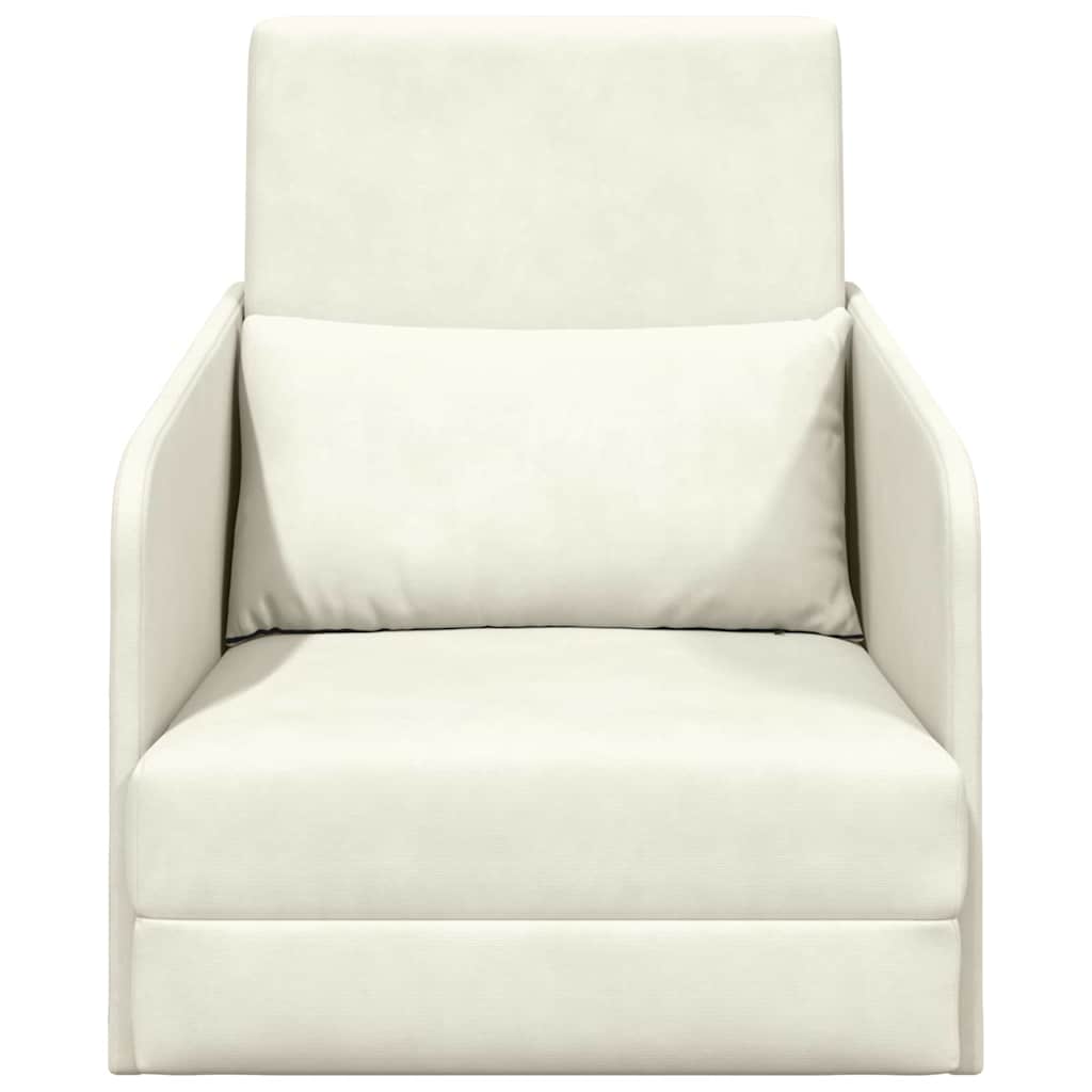 Sofá-Cama Creme 65 x 80 x 83 cm Veludo