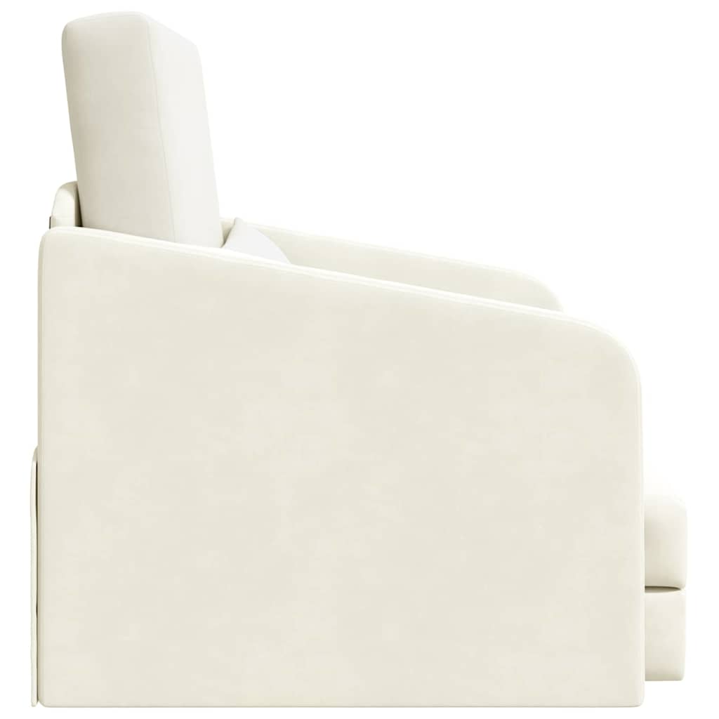 Sofá-Cama Creme 65 x 80 x 83 cm Veludo