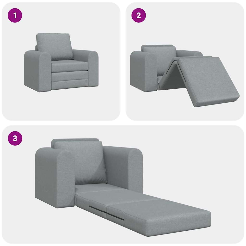 Sofá-Cama Cinzento-claro 98 x 71 x 83 cm tecido