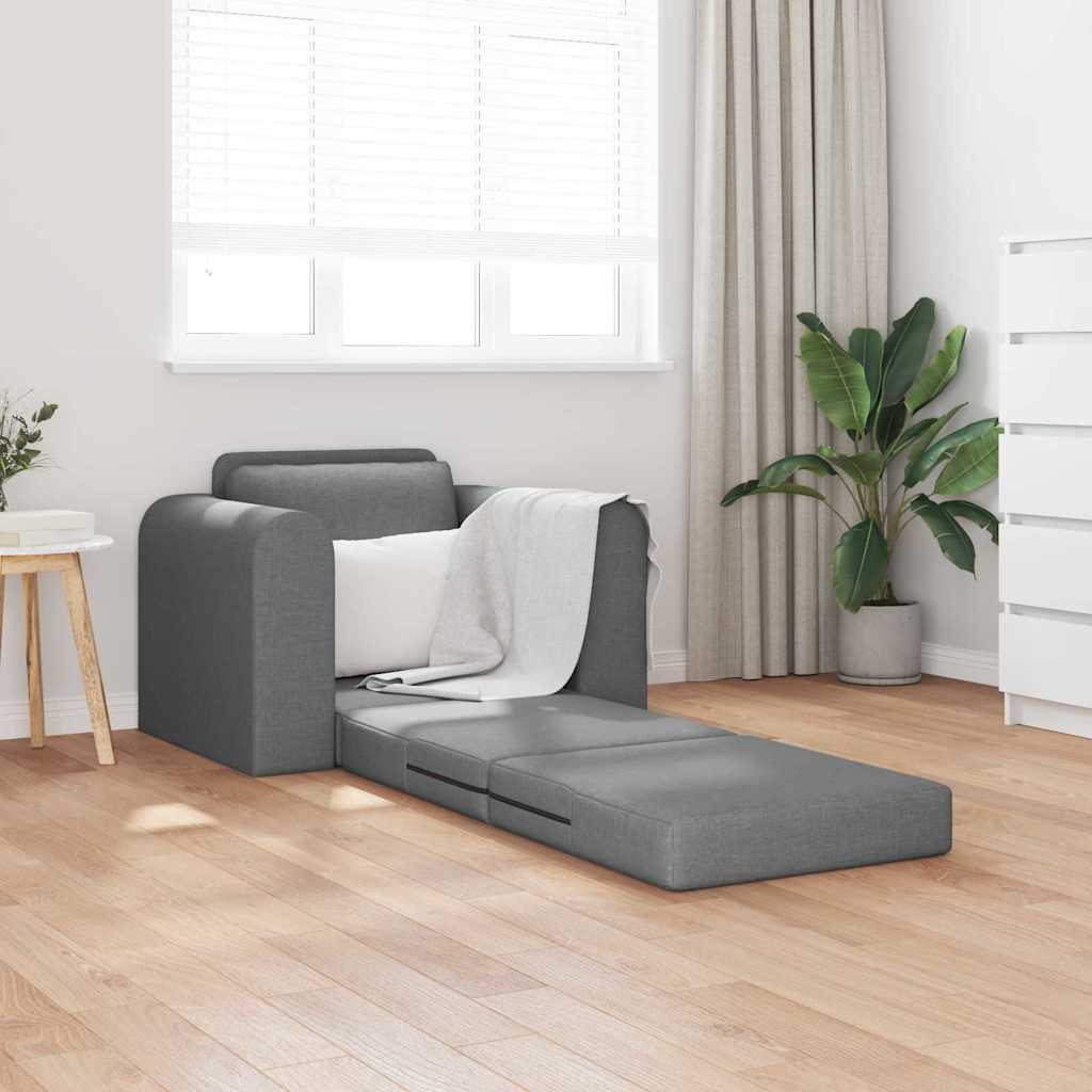Sofá-Cama Cinza Escuro 98 x 71 x 83 cm tecido