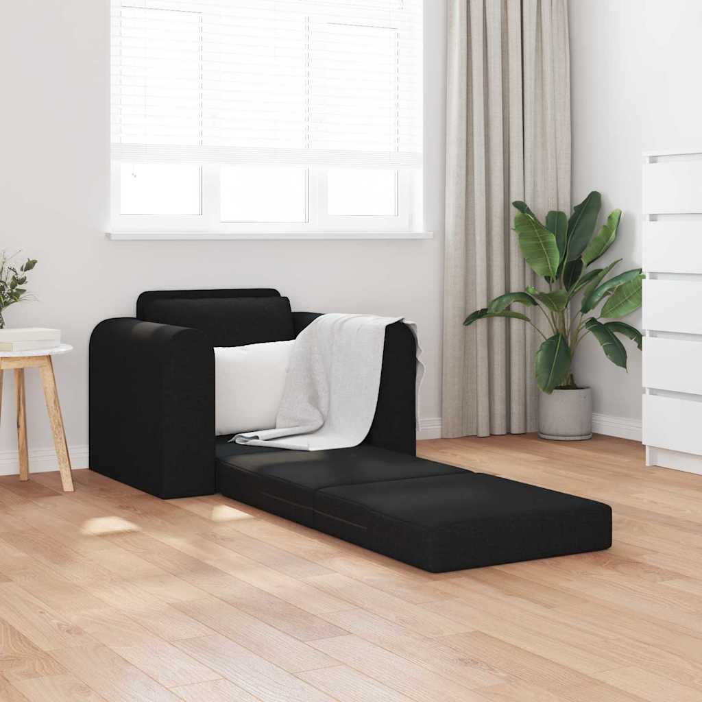 Sofá-Cama Preto 98 x 71 x 83 cm tecido