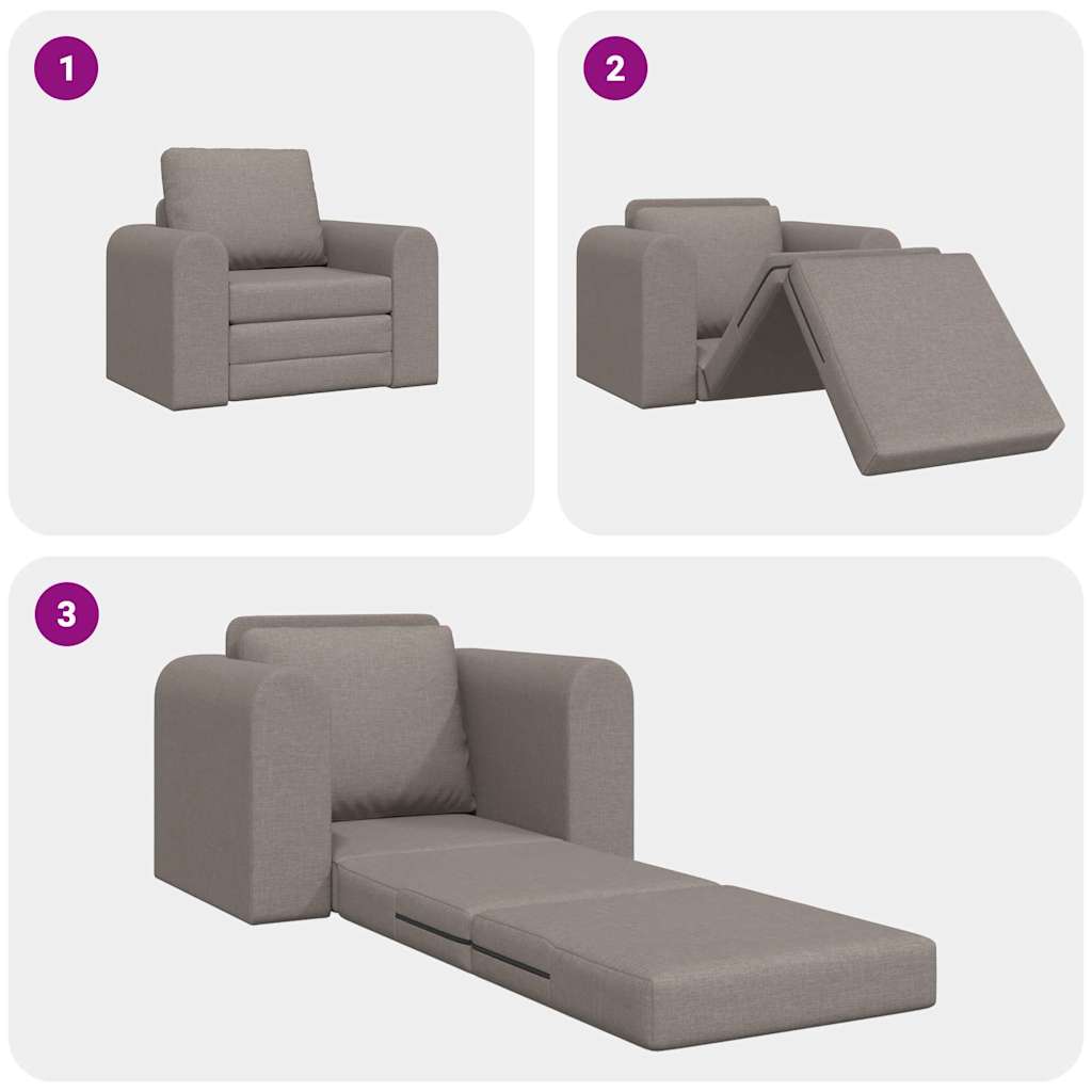 Sofá-Cama Cinzento-acastanhado 98 x 71 x 83 cm tecido
