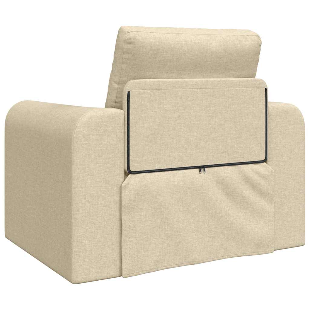 Sofá-Cama Creme 98 x 71 x 83 cm tecido