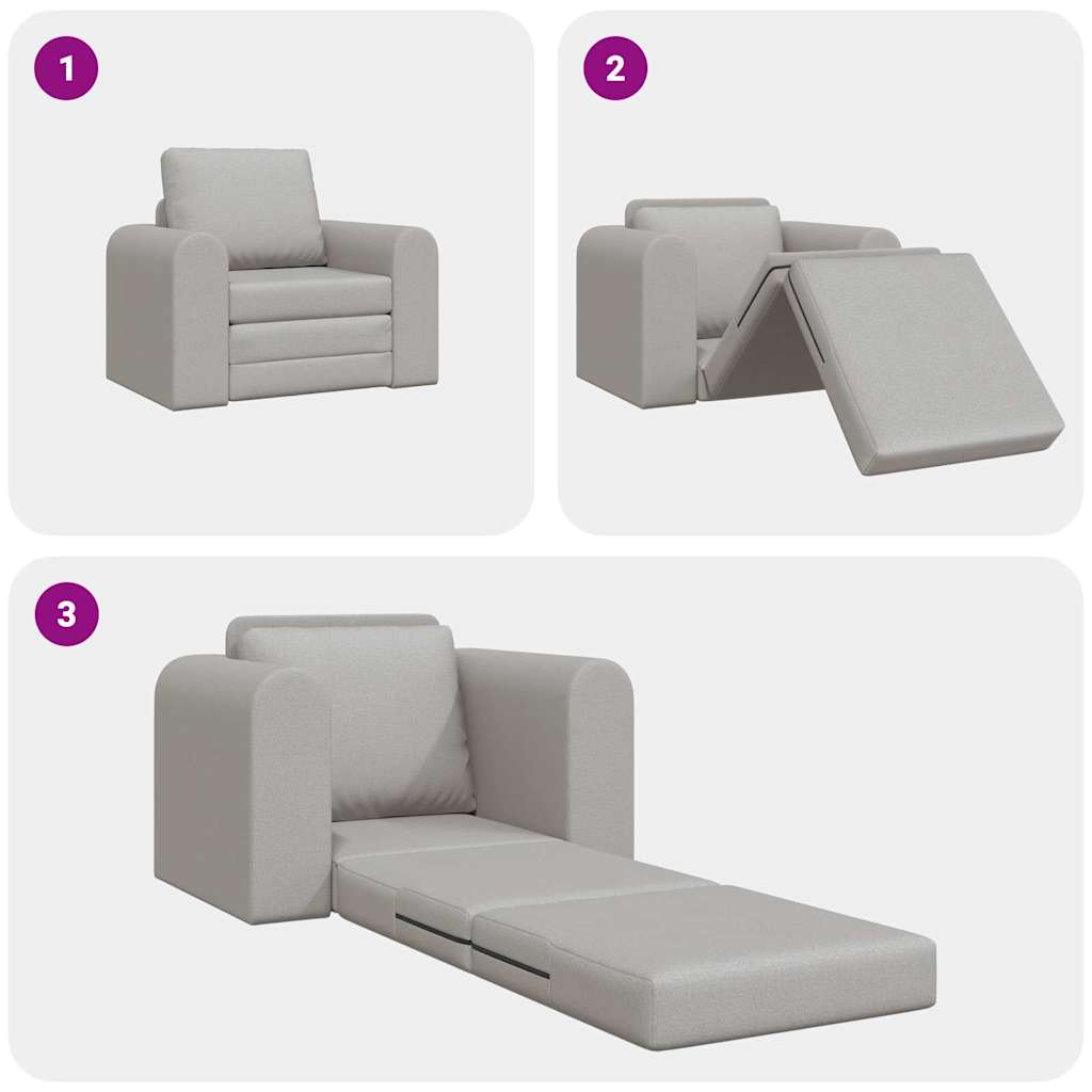Sofá-Cama Cinza Nuvem 98 x 71 x 83 cm tecido
