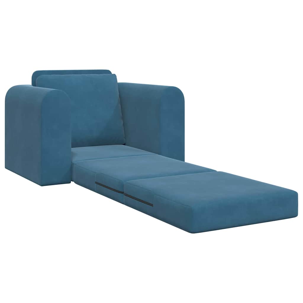 Sofá-Cama Azul 98 x 71 x 83 cm Veludo