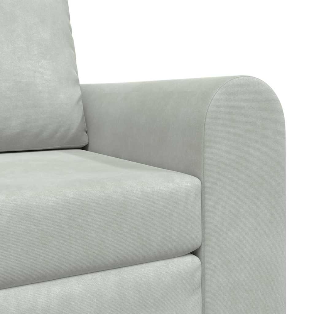 Sofá-Cama Cinzento-claro 98 x 71 x 83 cm Veludo