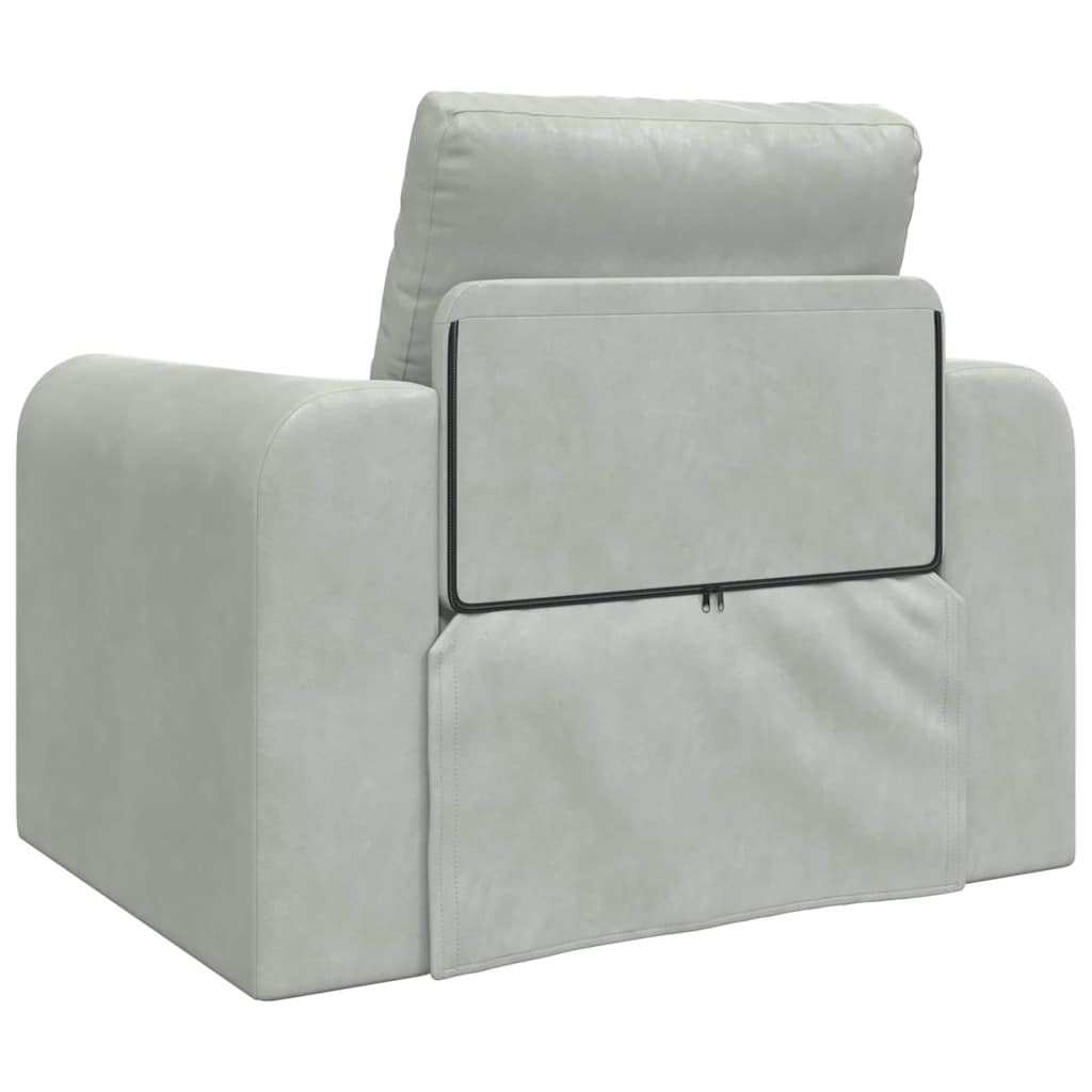 Sofá-Cama Cinzento-claro 98 x 71 x 83 cm Veludo
