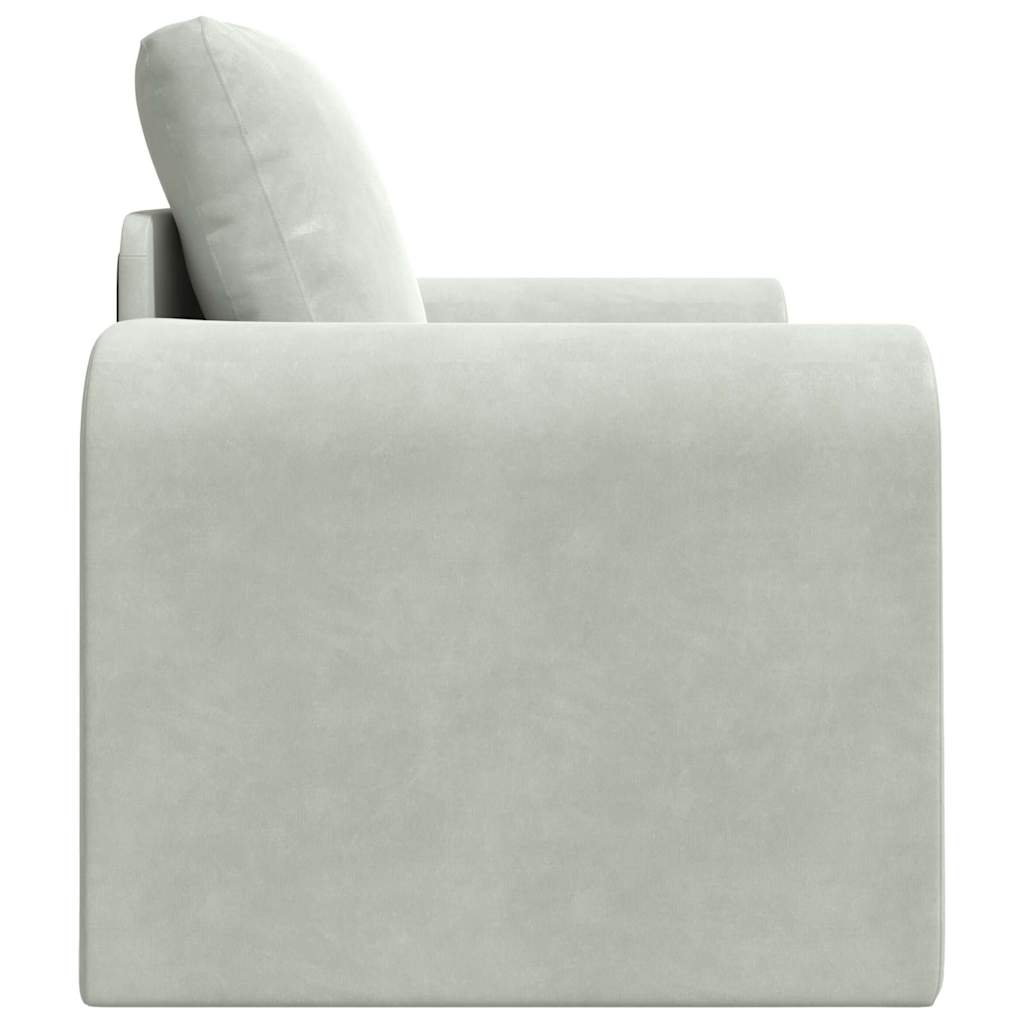 Sofá-Cama Cinzento-claro 98 x 71 x 83 cm Veludo