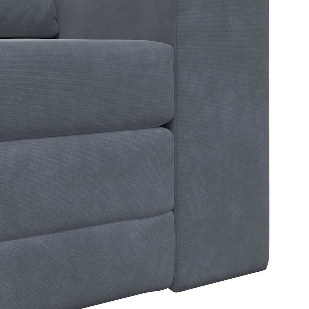 Sofá-Cama Cinzento escuro 98 x 71 x 83 cm Veludo