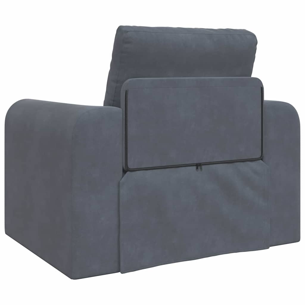 Sofá-Cama Cinzento escuro 98 x 71 x 83 cm Veludo