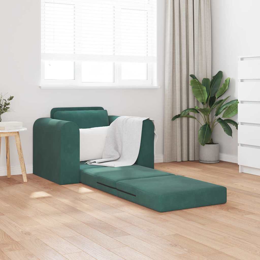 Sofá-Cama Verde-escuro 98 x 71 x 83 cm Veludo