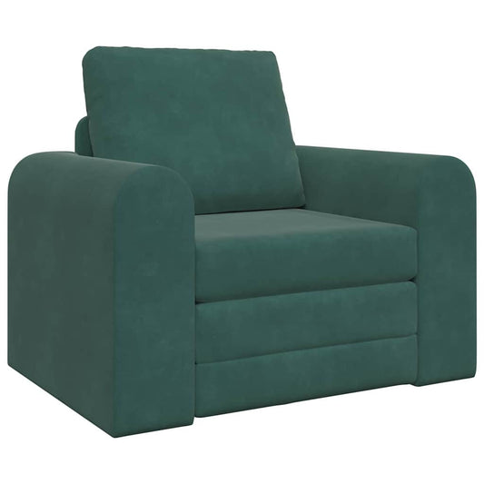 Sofá-Cama Verde Escuro 98 x 71 x 83 cm Veludo