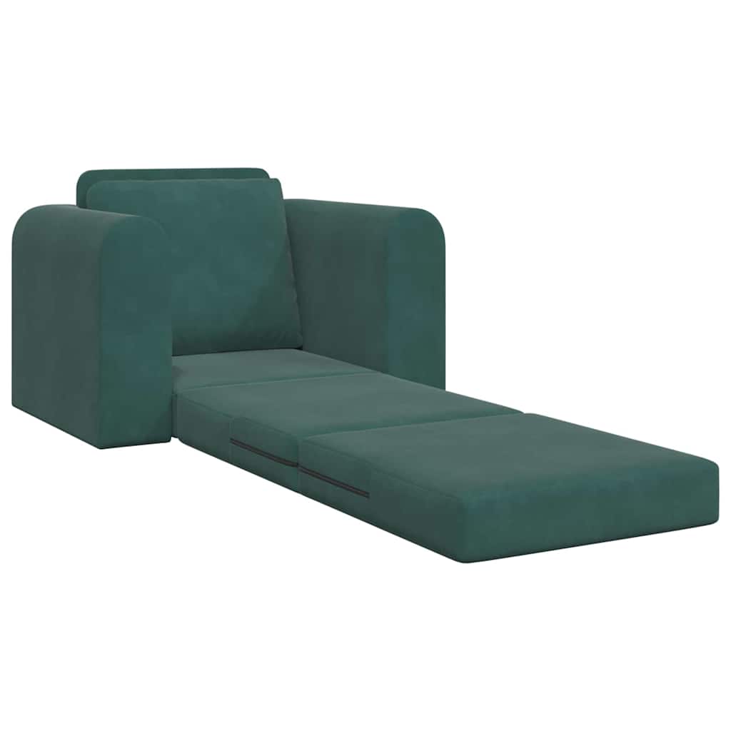 Sofá-Cama Verde-escuro 98 x 71 x 83 cm Veludo