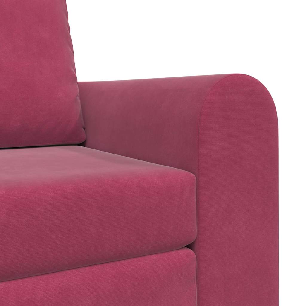 Sofá-Cama vermelho tinto 98 x 71 x 83 cm Veludo