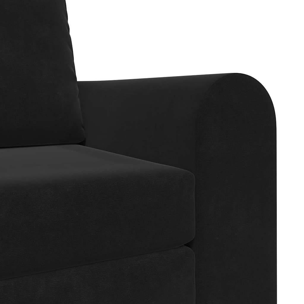 Sofá-Cama Preto 98 x 71 x 83 cm Veludo
