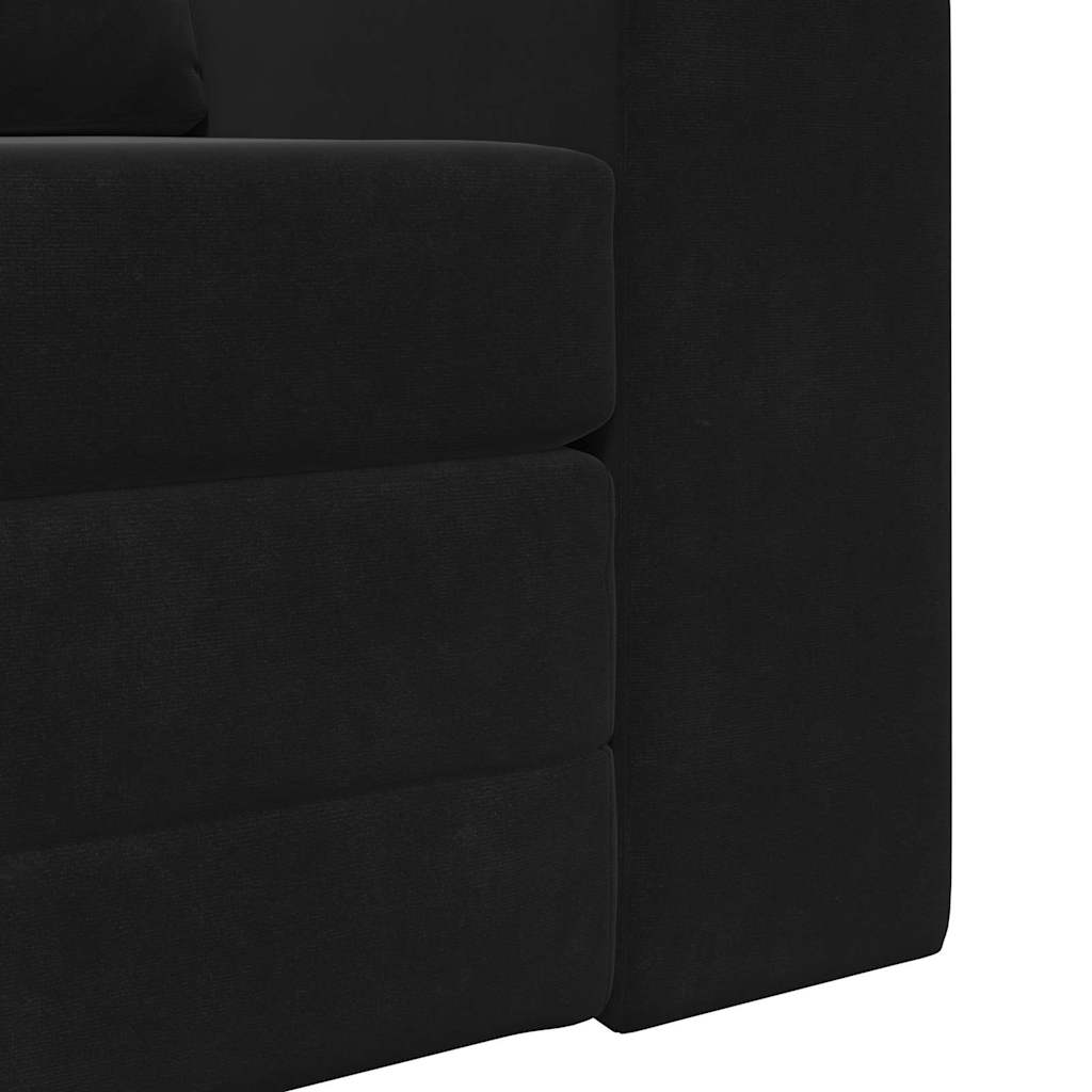 Sofá-Cama Preto 98 x 71 x 83 cm Veludo