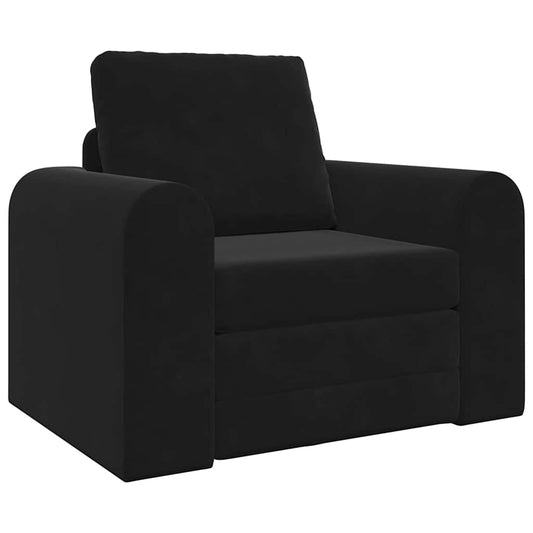 Sofá-Cama Preto 98 x 71 x 83 cm Veludo