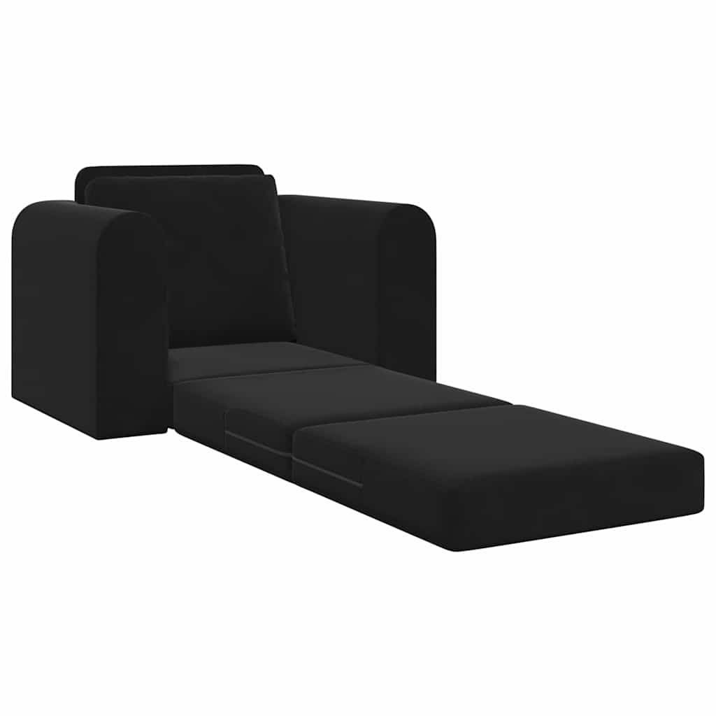 Sofá-Cama Preto 98 x 71 x 83 cm Veludo