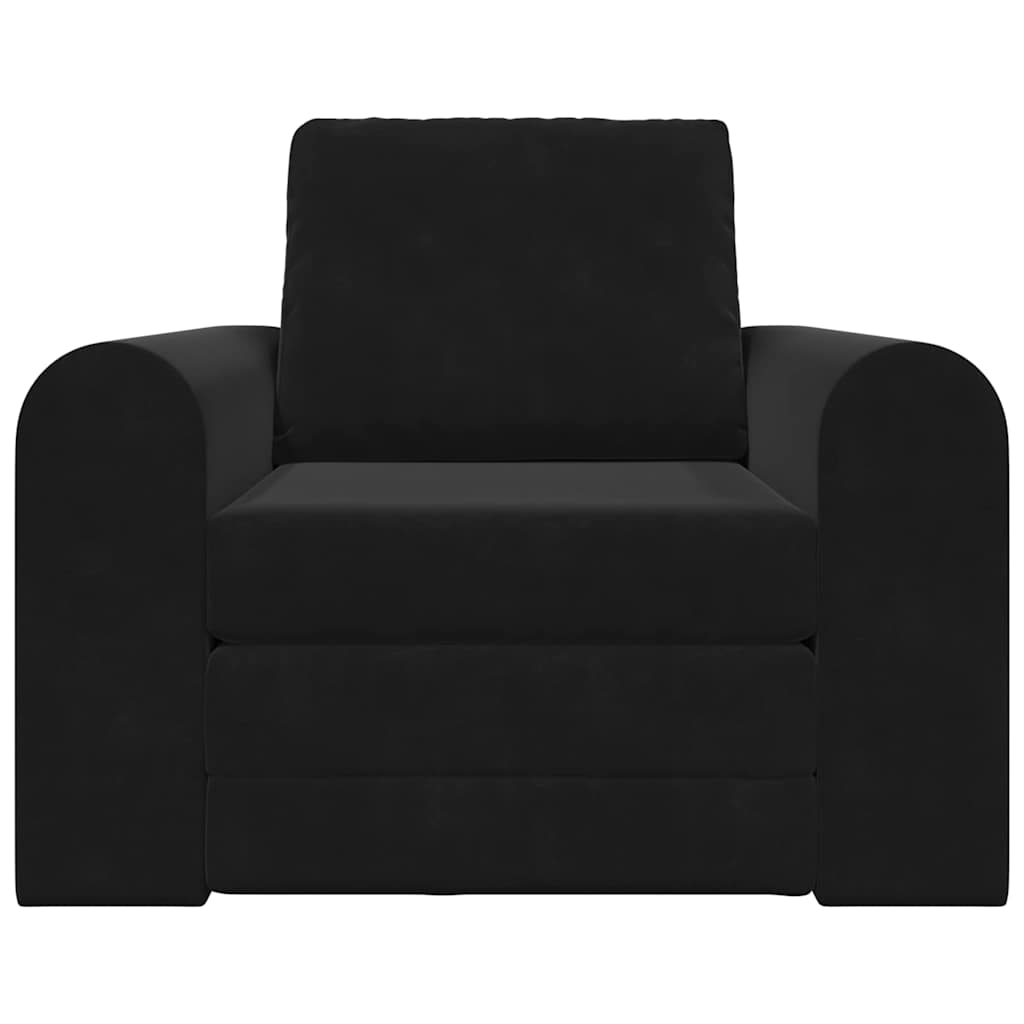 Sofá-Cama Preto 98 x 71 x 83 cm Veludo