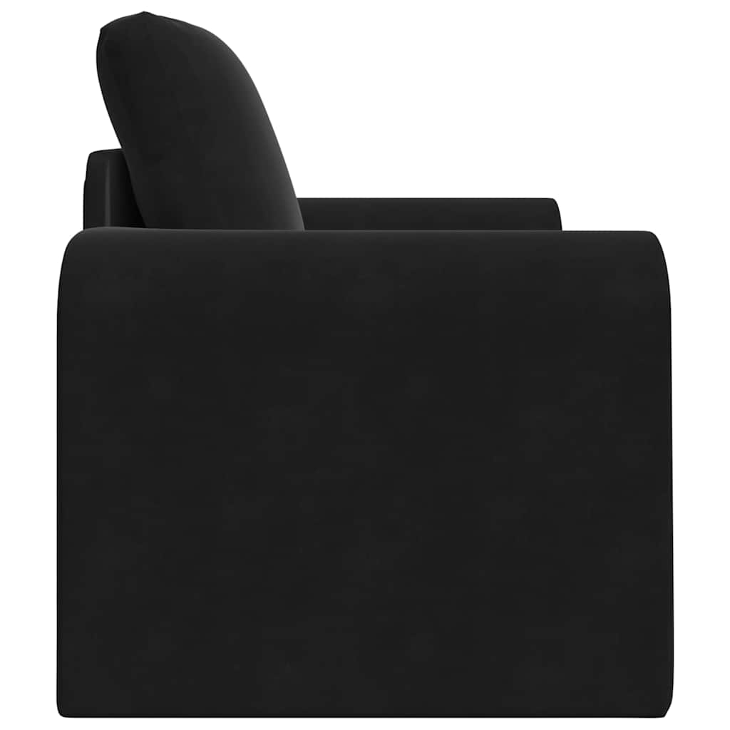 Sofá-Cama Preto 98 x 71 x 83 cm Veludo