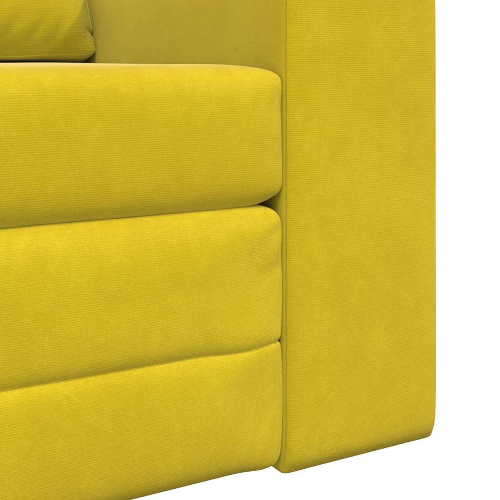 Sofá-Cama Amarelo 98 x 71 x 83 cm Veludo