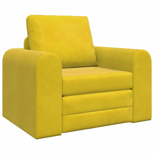 Sofá-Cama Amarelo 98 x 71 x 83 cm Veludo