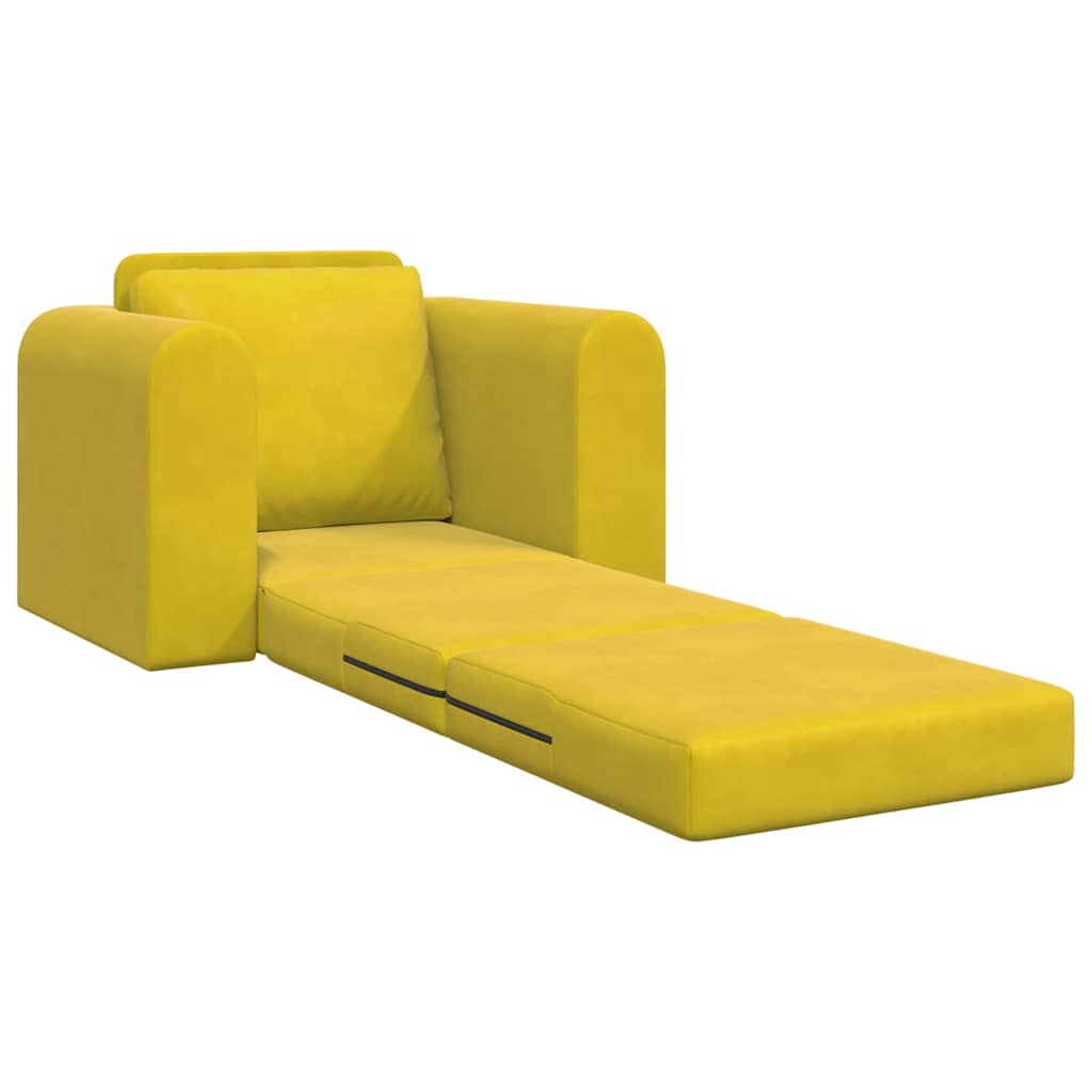 Sofá-Cama Amarelo 98 x 71 x 83 cm Veludo