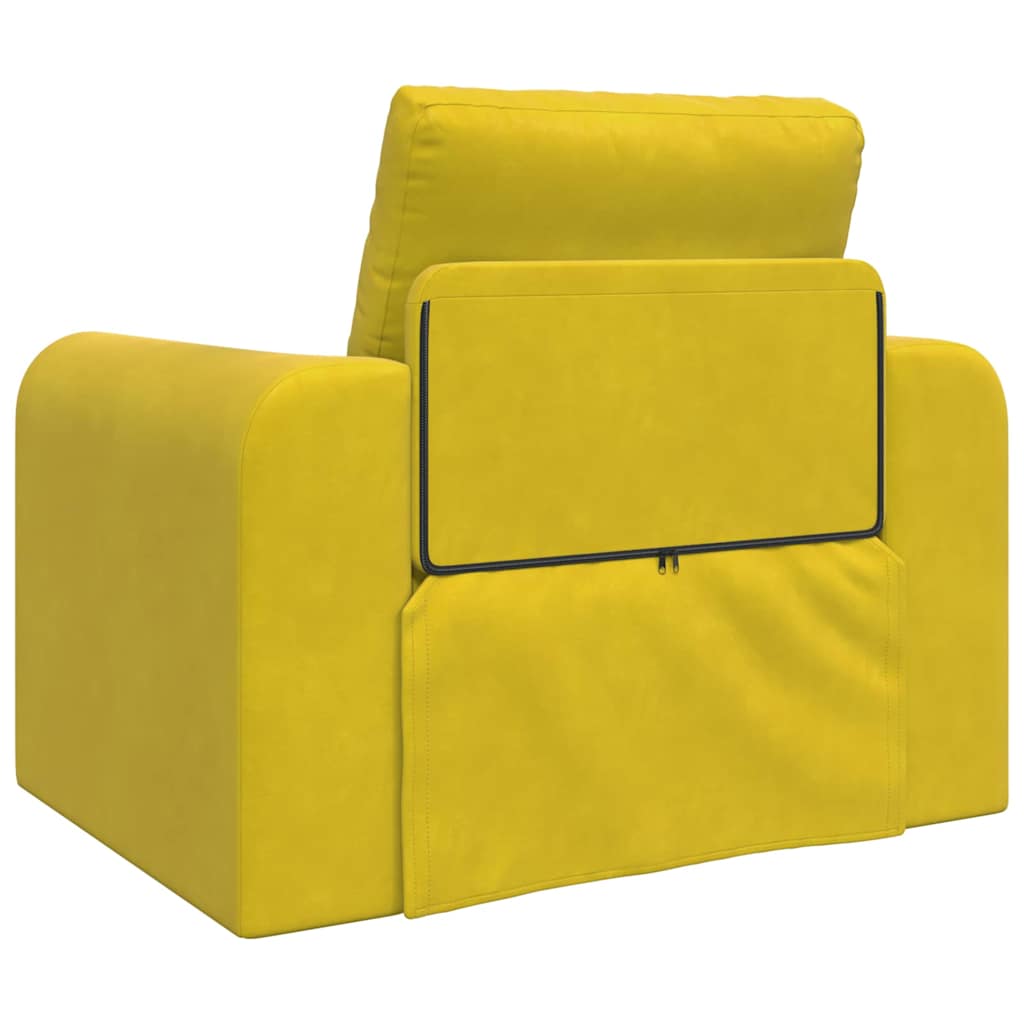 Sofá-Cama Amarelo 98 x 71 x 83 cm Veludo