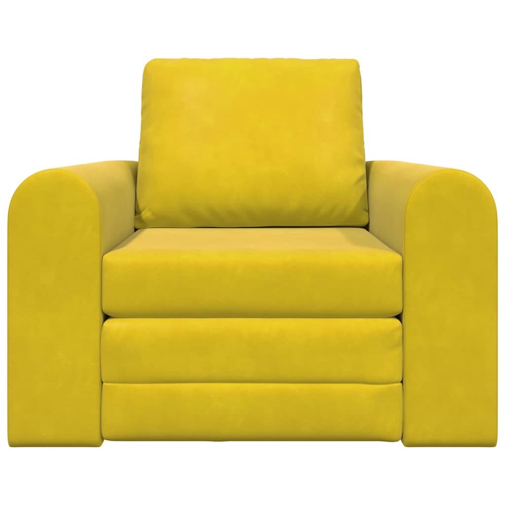 Sofá-Cama Amarelo 98 x 71 x 83 cm Veludo