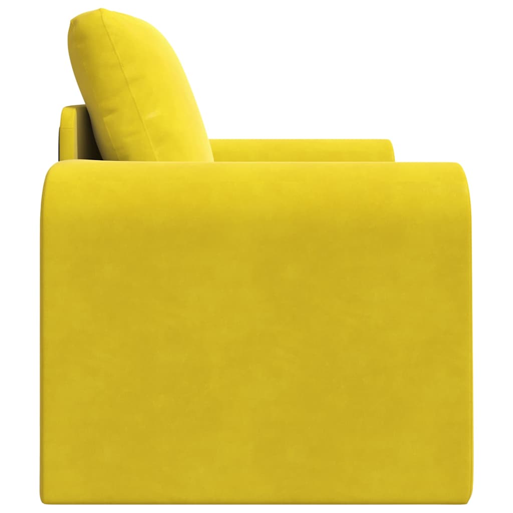 Sofá-Cama Amarelo 98 x 71 x 83 cm Veludo