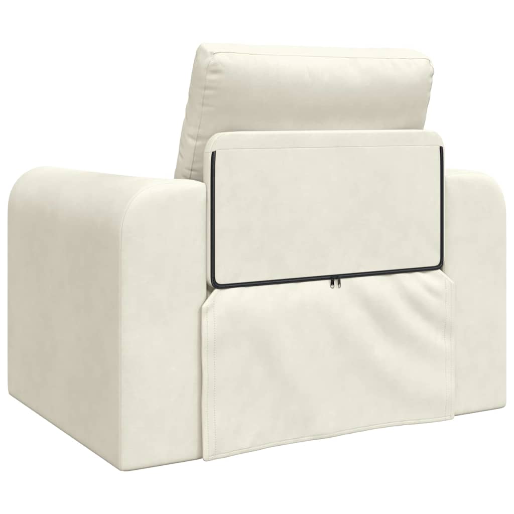 Sofá-Cama Creme 98 x 71 x 83 cm Veludo