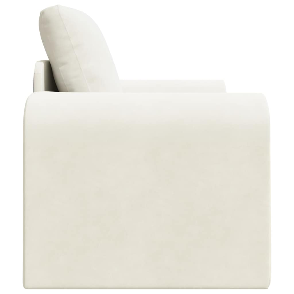 Sofá-Cama Creme 98 x 71 x 83 cm Veludo