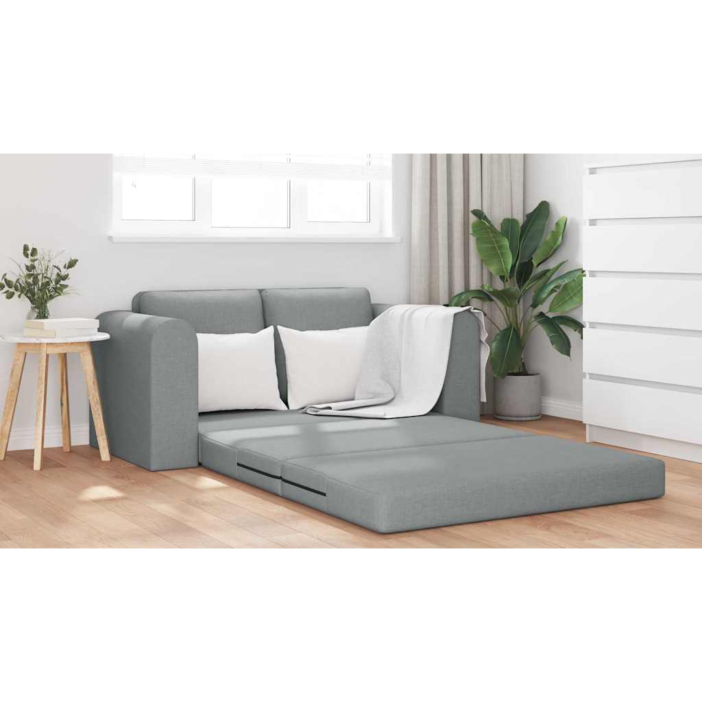 Sofá-Cama Cinzento-claro 148 x 71 x 83 cm tecido