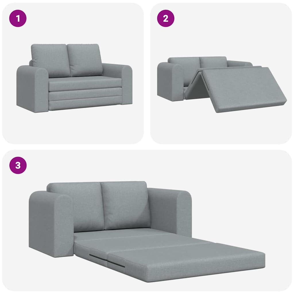 Sofá-Cama Cinzento-claro 148 x 71 x 83 cm tecido