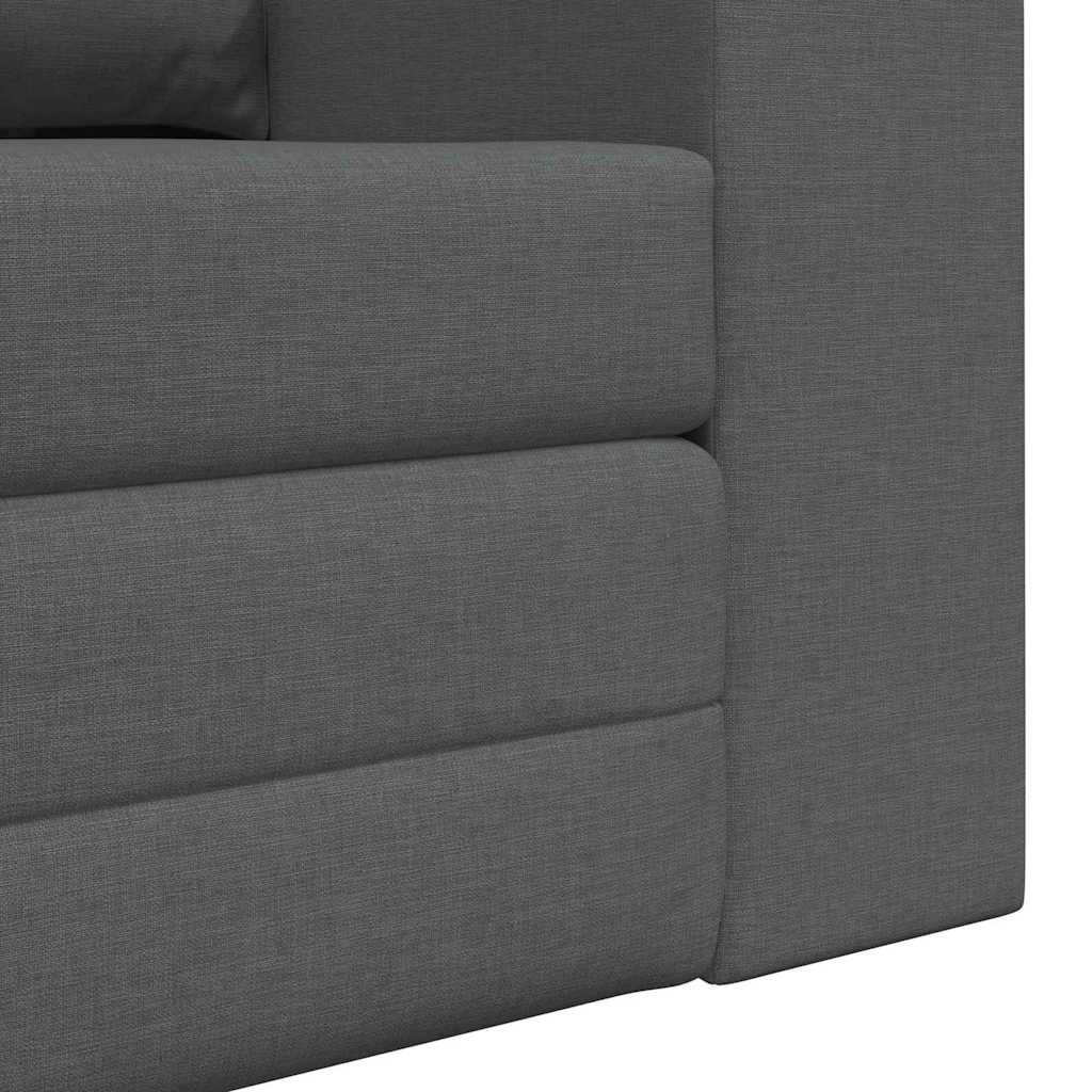 Sofá-Cama Cinzento escuro 148 x 71 x 83 cm tecido