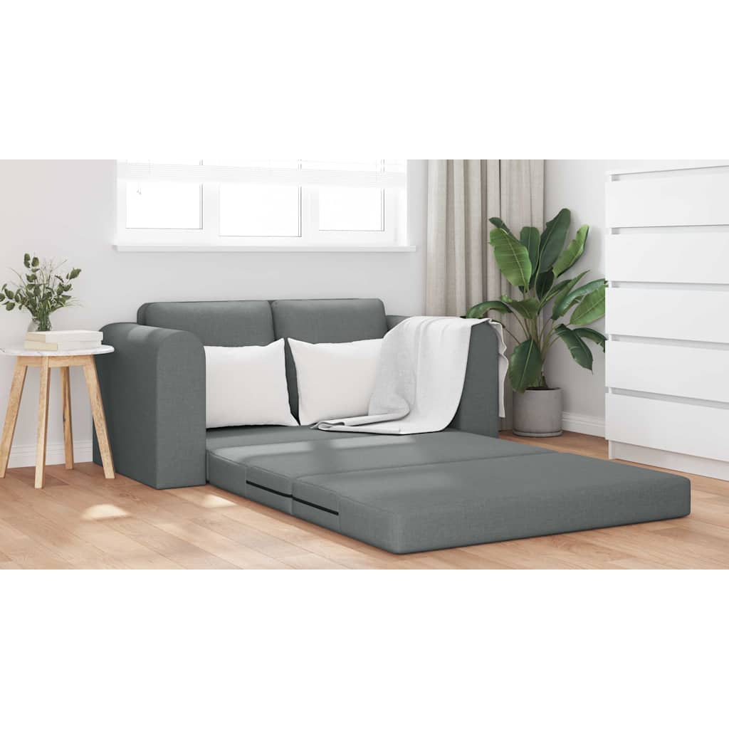 Sofá-Cama Cinzento escuro 148 x 71 x 83 cm tecido