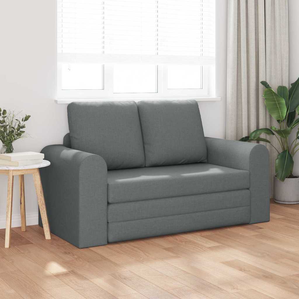 Sofá-Cama Cinzento escuro 148 x 71 x 83 cm tecido