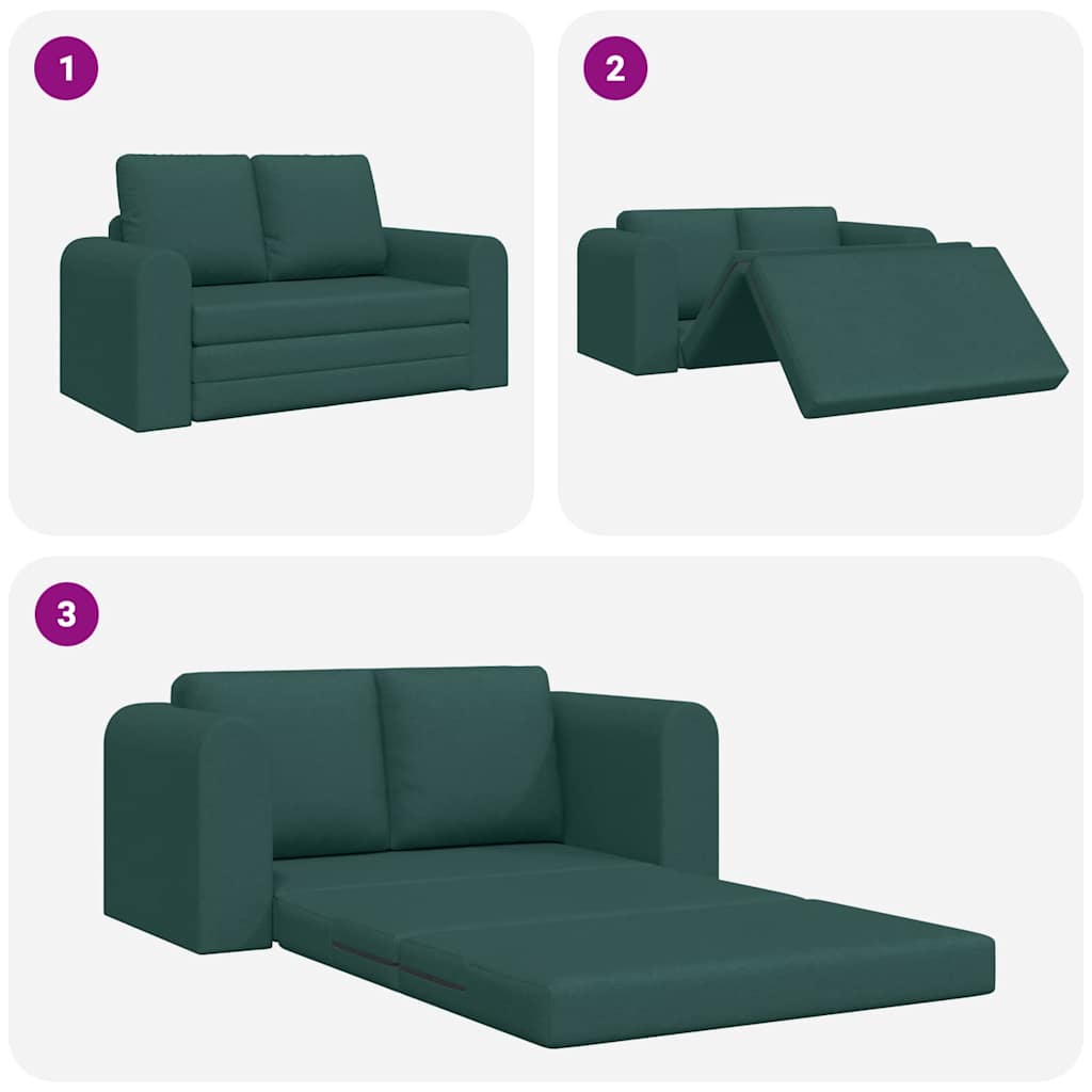 Sofá-Cama Verde-escuro 148 x 71 x 83 cm tecido